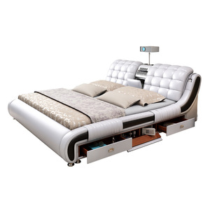 Moderno lusso camera da <span class=keywords><strong>letto</strong></span> mobili Smart massaggio elettrico su letti king Size <span class=keywords><strong>letto</strong></span> matrimoniale <span class=keywords><strong>materasso</strong></span> più telaio con Tv Design - Product Image 2