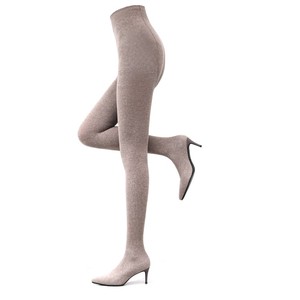 Pants Elastic Stretchy Knitted Material Long Casual Over Thigh High <b>Boots</b> Low Heel Women Jeans Bootcut - Product Image 1