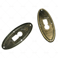 Accessoires de pièce de serrure de tiroir de meubles antiques accessoires de quincaillerie d'emballage de pièce de serrure ovale en métal vintage