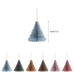 กระดาษหนารังผึ้งคละสีสำหรับตกแต่งงานปาร์ตี้ต้นคริสต์มาส - Product Image 2