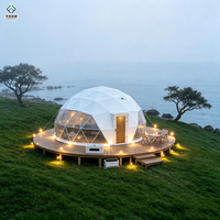 Tente dôme géodésique de luxe 3M/4M/5M/6M en PVC transparent, type igloo, pour le glamping en extérieur, les hôtels, les complexes hôteliers et les tentes de villégiature.