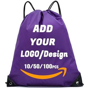 Custom <b>Drawstring</b> <b>Backpack</b> Personalized Bulk Sport Draw String Bags with Logo, Text, Design, Customized Promotional Items - Product Image 3