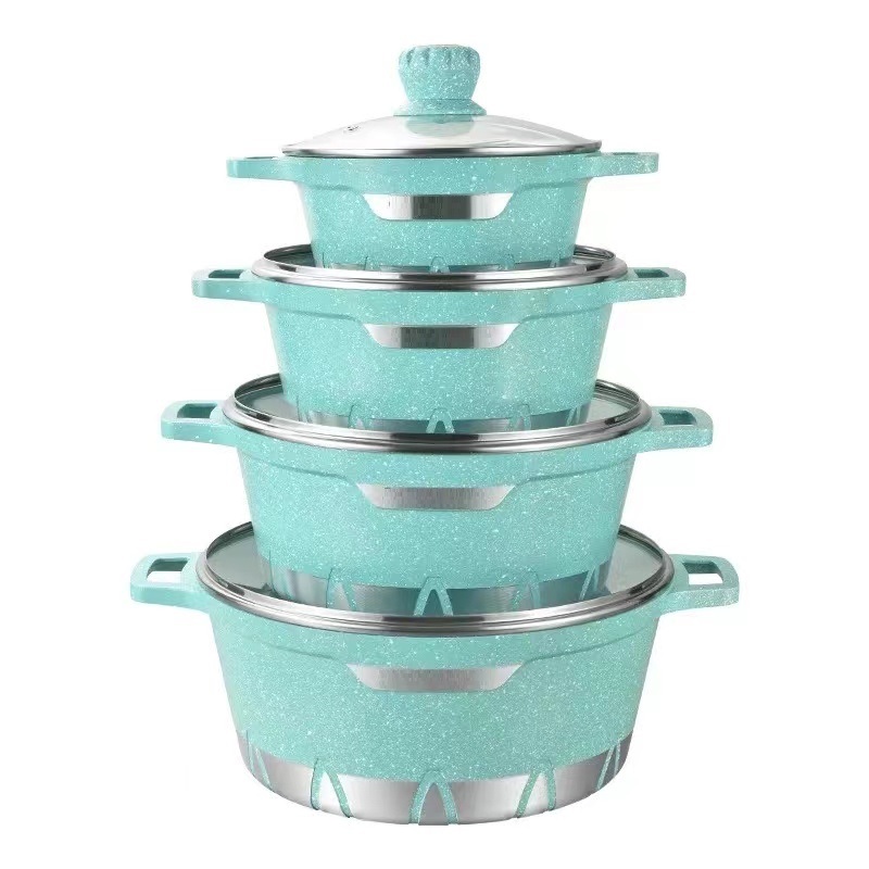 BPA Free High Quality Cooking Pot Set Non-Stick Cookware Granite Cooking Pot Set Non-Stick Cookware Set · image 3