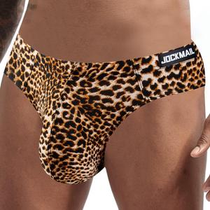 Ropa Interior Masculina Sexy de Punto con Estampado de Leopardo, Tanga Gay de Algodón y Elastano, Transpirable y Ecológica, de Talle Bajo - Product Image 2