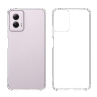 Étui de téléphone transparent antichoc avec cordon pour MOTO G Power 5G 2024 avec airbag TPU pour le modèle G64