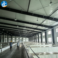 Grange de ferme de structure en acier de conception moderne pour les fermes modernes avec des moutons