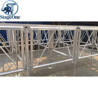 Plateforme de scène assemblée en aluminium à hauteur réglable pour événements extérieurs, concerts, défilés de mode