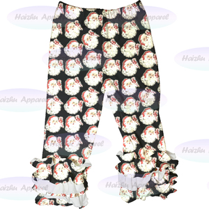 Ac-4 Talla Grande Transpirable Ecológico Seda Láctea Casual Tejido Estampado de Mariposas Pierna Larga con Volantes Otoño Invierno para Bebé Niña - Product Image 5