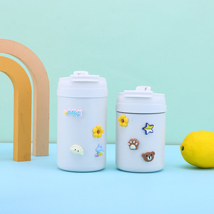 Custom 300ml 500ml Cartoon Mini Double Wall Vacuum Insulated Leak Proof Stainless Steel Water <b>Bottle</b> With Straw - Product Image 6