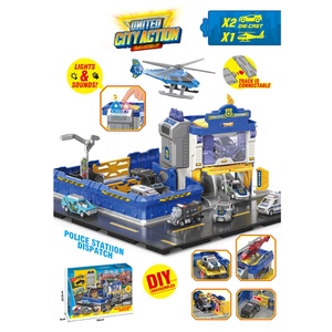Nuovo 6 IN 1 Garage giocattolo con i parcheggi di auto da corsa seminati <span class=keywords><strong>Set</strong></span> combinazione di giocattoli con scene illuminate giocattoli - Product Image 4
