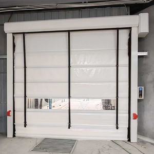 Porte roulante à empilage rapide en PVC moderne <span class=keywords><strong>RENPU</strong></span>, isolation thermique, écran en plastique pour usage commercial, entrepôt, atelier, entreposage frigorifique - Product Image 3