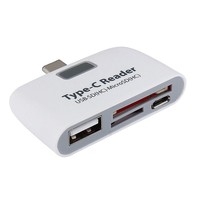Lecteur de carte SD TF externe pour téléphones mobiles et tablettes avec interface Type-C, 2 emplacements, adaptateur OTG, clé USB, compatible Android