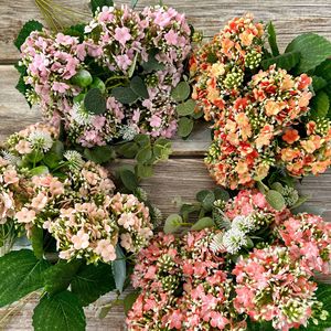 <b>Artificial</b> <b>Hydrangea</b> Flower Bouquet Silk Plastic Handmade Wedding Home Decor 10 Heads Bundle - Product Image 3