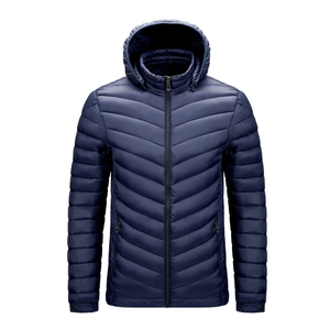 Men's Long Hooded <b>Running</b> <b>Jacket</b> Solid Color Summer Casual Thin Polyester Wadding Zipper Closure Waterproof Breathable Front - Product Image 3
