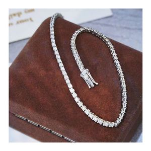 Xinfly 18k White <b>Solid</b> Gold Square 2.0ct SI FG Tennis <b>Bracelet</b> Elegant & Stylish Natural Diamond with High Luster - Product Image 1