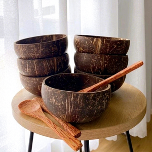 Eco Friendly Durable Lightweight <b>Coconut</b> <b>Shell</b> Bowl Handmade Classic Style Smoothie Acai Salad Rice Dessert Kitchen Serving Bowl - Product Image 1