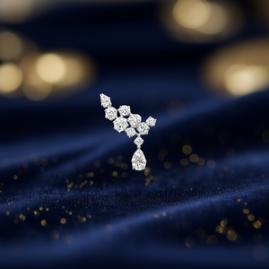 Orecchini E2211 in Oro Bianco con Diamanti Taglio a Pera, Gioielli Classici da Donna con Diamanti Naturali - Product Image 2