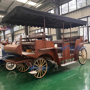 Voiture de tourisme électrique en bois pour adultes, petite, à prix abordable, pour parcs, avec roues en acier type calèche - Product Image 6