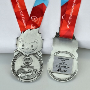 Tasses <span class=keywords><strong>de</strong></span> sport en acier inoxydable nickelé, trophées, médailles personnalisées, médailles <span class=keywords><strong>de</strong></span> natation pour enfants - Product Image 1