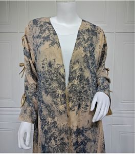 <span class=keywords><strong>M</strong></span>-104 أحدث عباية للعيد للنساء، فستان إسلامي، ملابس إسلامية محتشمة بتصميم مفتوح، من البوليستر يسمح بالتهوية وطويل حتى الأرض - Product Image 6