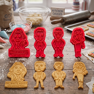 Lot <span class=keywords><strong>de</strong></span> 4 emporte-pièces personnalisés, moule à biscuits portrait sur mesure, presse à biscuits personnalisée, emporte-pièces et embosseur à argile - Product Image 1