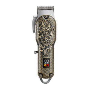 Tondeuse à cheveux électrique professionnelle Dragon pour batterie Li-ion rechargeable, écran LCD, lames en acier au carbone, usage domestique, pour hommes - Product Image 1
