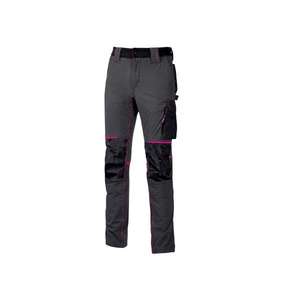 Pantalones DE TRABAJO ajustados para mujer Atom Lady Grey Fucsia-EAN 8033546443897, PANTALONES DE TRABAJO, PANTALONES DE TRABAJO DE CARGO, 1/2/2" - Product Image 1