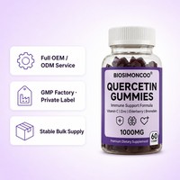 Gummies à la Quercétine avec Vitamine C, Zinc, Baies d'Agripaume et Bromélaïne pour le Soutien Immunitaire, 60 Gummies, OEM
