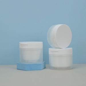 Customs Logo Frosted <b>Plastic</b> Flip Top Cap Spoon Tweezer 50g 100g Cleansing Balm Face Cream Mask <b>Jars</b> for Skin Care Lotion - Product Image 1