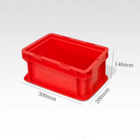 Caisse de camping en plastique rouge personnalisable en gros, empilable, avec couvercle en acrylique personnalisé pour cadeaux de vacances
