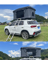 Tente de toit rigide pliable quatre saisons portable pour 2 personnes, modèle pop-up carré pour pick-up 4x4, marque privée OEM