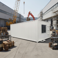 Maison conteneur modulaire en acier polyvalente et respirante pour café moderne et design extérieur de boutique éphémère tendance