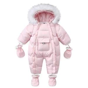 Vêtements d'hiver Western à doublure épaisse Vêtements pour bébés Combinaisons unisexes en fourrure pour filles Garçons 0-24M Style Onesie mignon - Product Image 2