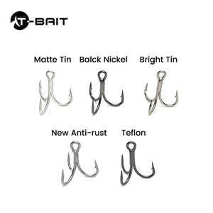SKU Unterschied liche Form Mehrere Größen Angeln Drillinge Kohlenstoffs tahl Zinn beschichtung Dreifach haken Salzwasser 3x Drillings haken Angeln - Product Image 3