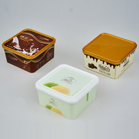 Personnalisable IML Plastique PP Moule Étiquette Boîte Réutilisable Chaud Jetable PP Tasse En Plastique 750/1000ml