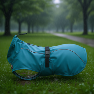 Impermeable para Perros Vimy, Talla M, Color Azul Petrol, Ropa para Exteriores - Product Image 3