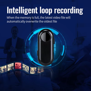 Mini Clip On Portable Dual Function Recorder Synchronous Video Audio Capture One Click Operation Noise Reduction <b>Device</b> - Product Image 5