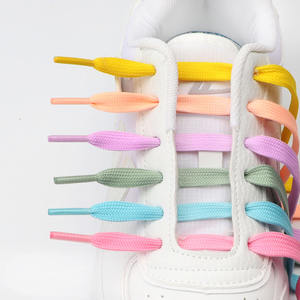 Lacets de chaussures en polyester épais de haute qualité, monocouche, 8 mm de large, lacets plats colorés pour baskets, qualité de course, paire - Product Image 6