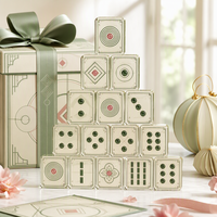 Jeu de tuiles de mahjong personnalisées en résine époxy cristalline, blocs de mahjong numériques, cadeau fait main, vente en gros directe d'usine OEM ODM, tuiles Gohst
