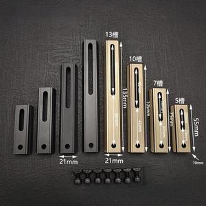 Hợp kim nhôm chiến thuật săn bắn phạm vi an ninh gắn kết cơ sở 5/7 khe cắm 21mm trở lại độ cong có thể điều chỉnh Molle tương thích - Product Image 1