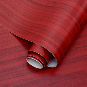 Film vinyle auto-adhésif multi-teintes à effet bois réaliste, revêtement PVC à peler et coller pour la rénovation de meubles et de tables - Product Image 1