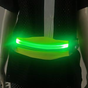 Unisex LED Fanny Pack USB Charging PVC Waterproof Elastic Fitness Running Zipper <b>Belt</b> <b>Pouch</b> Waist Bags with Reflective Stripe - Product Image 4