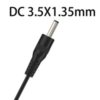 Câble industriel à extrémité nue avec connecteur jack DC mâle 3,5x1,35 mm, conducteur en cuivre, isolation en PVC, fils étamés dénudés
