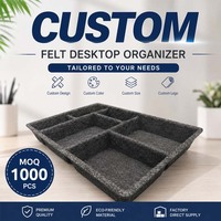 Boîte de rangement de bureau en feutre 100% polyester écologique personnalisable, organiseur de bureau multifonctionnel, OEM ODM disponible