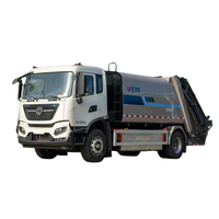 Camion compacteur de déchets électrique pur Dongfeng New Energy 15 m³ 4x2 automatique pour l'assainissement municipal