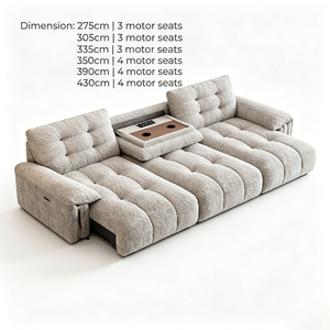 Divano in Tessuto Chenille, Arredamento per Soggiorno, <span class=keywords><strong>Mobili</strong></span> di Lusso Leggero per la Casa, Divano Letto Elettrico a 3/4 Posti per <span class=keywords><strong>Sala</strong></span> Familiare - Product Image 4