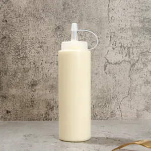 100ml - 500ml plastik sos şişesi ketçap hardal sosu sirke dağıtıcı beyaz 16oz