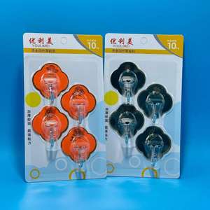 Paquete de 4 ganchos adhesivos mágicos con estampado de flor de ciruelo, en blíster, ganchos adhesivos acrílicos, ganchos para puerta sin dejar rastro - Product Image 3