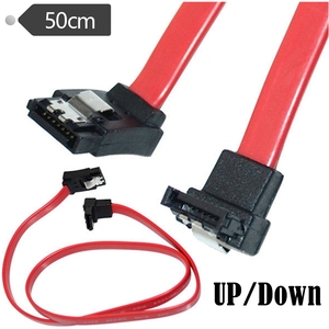 Tùy chỉnh đôi đạn SATA Cáp dữ liệu ổ cứng cáp cổng nối tiếp với dây khóa uốn cong & Cụm cáp - Product Image 1