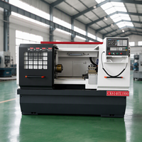 Tour CNC horizontal à lit plat motorisé de haute précision, robuste, à 4 stations, avec tourelle automatique FANUC GSK CK6140